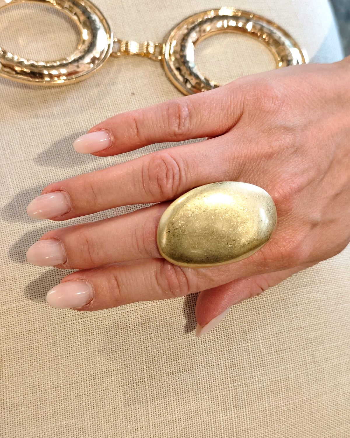 Anello Statemen Oxyde Gold